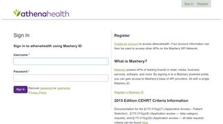 
                            4. Sign In - Developer Portal - Athenahealth