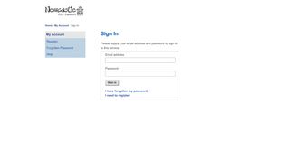 
                            3. Sign In - Do It Online - Newcastle City Council - Online Account