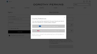 
                            3. Sign in | Dorothy Perkins