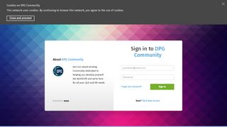 
                            5. Sign In - DPG Community