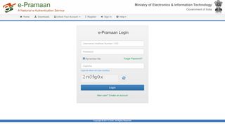 
                            2. Sign In - e-Pramaan Authentication Service