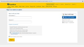 
                            5. Sign In - expedia.ie