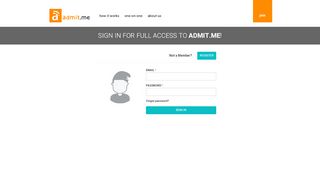 
                            9. sign in for full access to Admit.me - Admit.me - Dreams ...