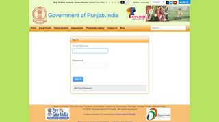 
                            2. Sign In - Government of Punjab, India