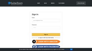 
                            3. Sign In - GuitarZoom - Online Guitar Lessons From Entry To ...