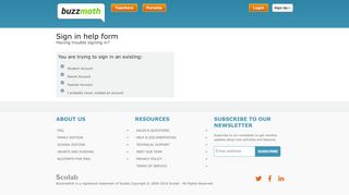 
                            3. Sign in help form - Buzzmath