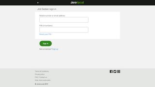 
                            1. Sign in - Job Seekers | Jora Local