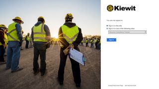 
                            6. Sign In - Kiewit Corporation