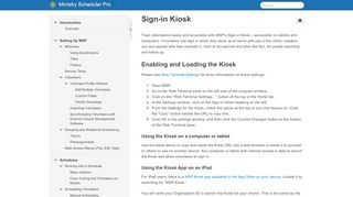 
                            1. Sign-in Kiosk - Ministry Scheduler Pro - 1