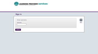 
                            9. Sign in - Learning Provider Portal