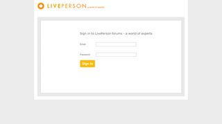 
                            5. Sign In | LivePerson Forums - a world of experts