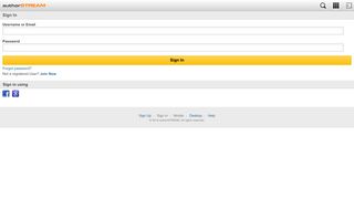 
                            3. Sign In - Log in to authorSTREAM