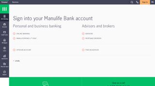 
                            1. Sign in | Manulife Bank