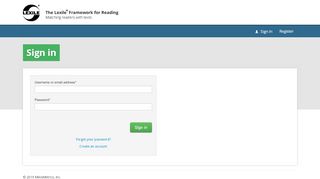 
                            3. Sign in | MetaMetrics® - Lexile