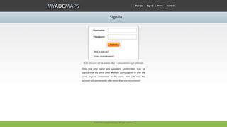 
                            8. Sign In - My ADC Maps