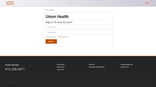 
                            2. Sign In - My Union Health Portal