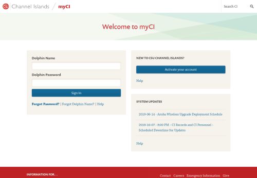 
                            2. Sign In - myCI - CSU Channel Islands