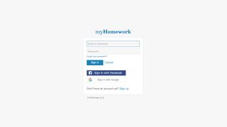 
                            9. Sign In - myHomework