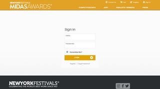 
                            7. Sign in - New York Festivals - Midas Awards