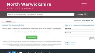 
                            4. Sign In - North Warwickshire Borough Council