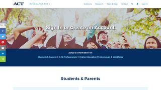 
                            6. Sign In or Create an Account - Home | ACT