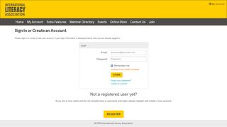 
                            2. Sign In or Create an Account - International Literacy Association