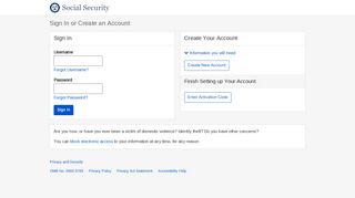 
                            4. Sign In or Create an Account, Social Security - secure.ssa.gov