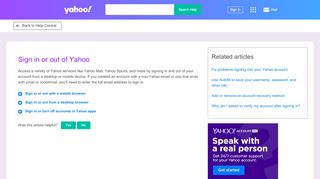 
                            11. Sign in or out of Yahoo | Yahoo Help - SLN3407