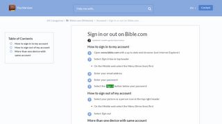 
                            2. Sign in or out on Bible.com - YouVersion