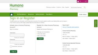 
                            6. Sign in or Register - Humana Pharmacy