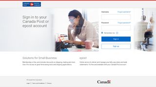 
                            7. Sign in or sign up to Canada Post or epost | Canada Post