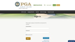 
                            3. Sign In - PGA Golf Club