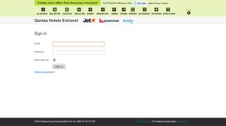 
                            3. Sign In - Qantas Hotels Extranet