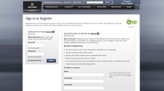 
                            10. Sign In & Register | Acura Owners Site