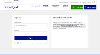 
                            4. Sign In / Register - National Grid