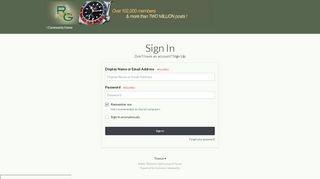 
                            3. Sign In - RWG: Replica Watch Guide Forum