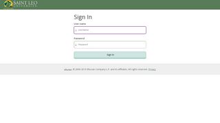 
                            8. Sign In - Saint Leo University eLion Self Service