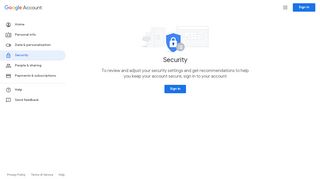 
                            6. Sign-in & security - My Account - Google