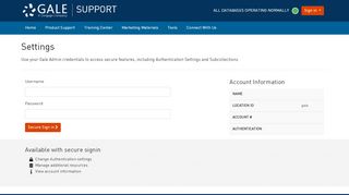 
                            3. Sign in - Settings - support.gale