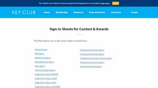 
                            1. Sign-in Sheets for Contest & Awards - Key Club