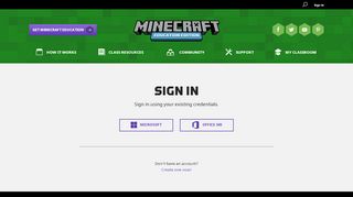 
                            10. Sign In / Sign Up | Minecraft: Education Edition