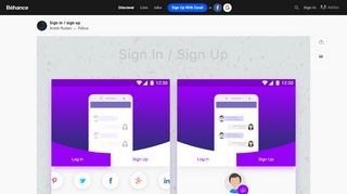 
                            4. Sign in / sign up on Behance