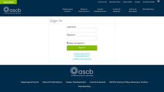 
                            2. Sign In - The American Society for Cell Biology