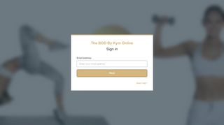 
                            3. Sign in - The BOD By Kym Online