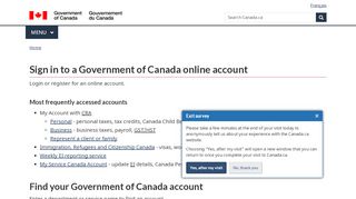 
                            9. Sign in to a Government of Canada online account …