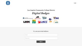
                            7. Sign in to access your badges - laccd.credly.com