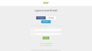 
                            5. Sign in to Acer