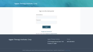 
                            1. Sign In to Agape Therapy Institute, Corp. Client Portal ...