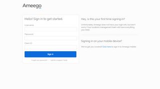 
                            1. Sign in to Ameego