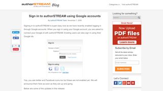 
                            8. Sign in to authorSTREAM using Google accounts ...